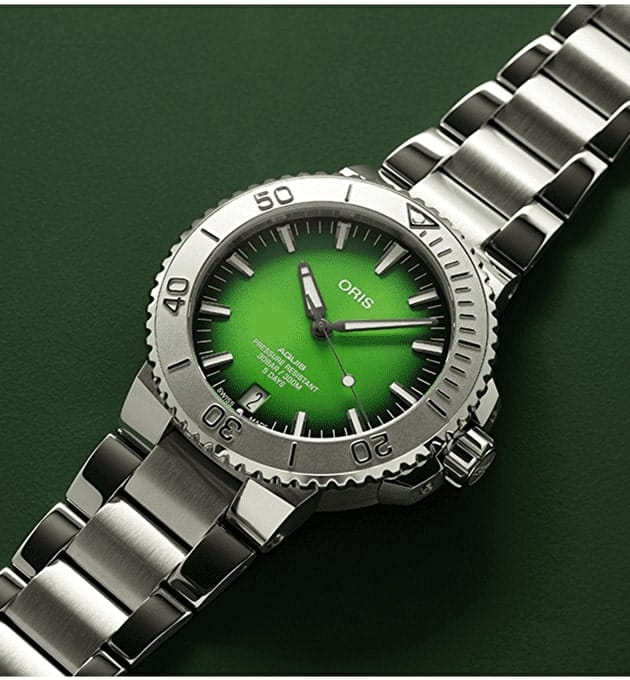 Oris Oris Aquis Payoon Limited Edition 01 400 7763 4117-Set мужские часы зеленый циферблат на запястье